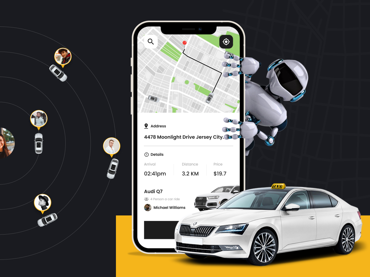 AI-powered taxi app development