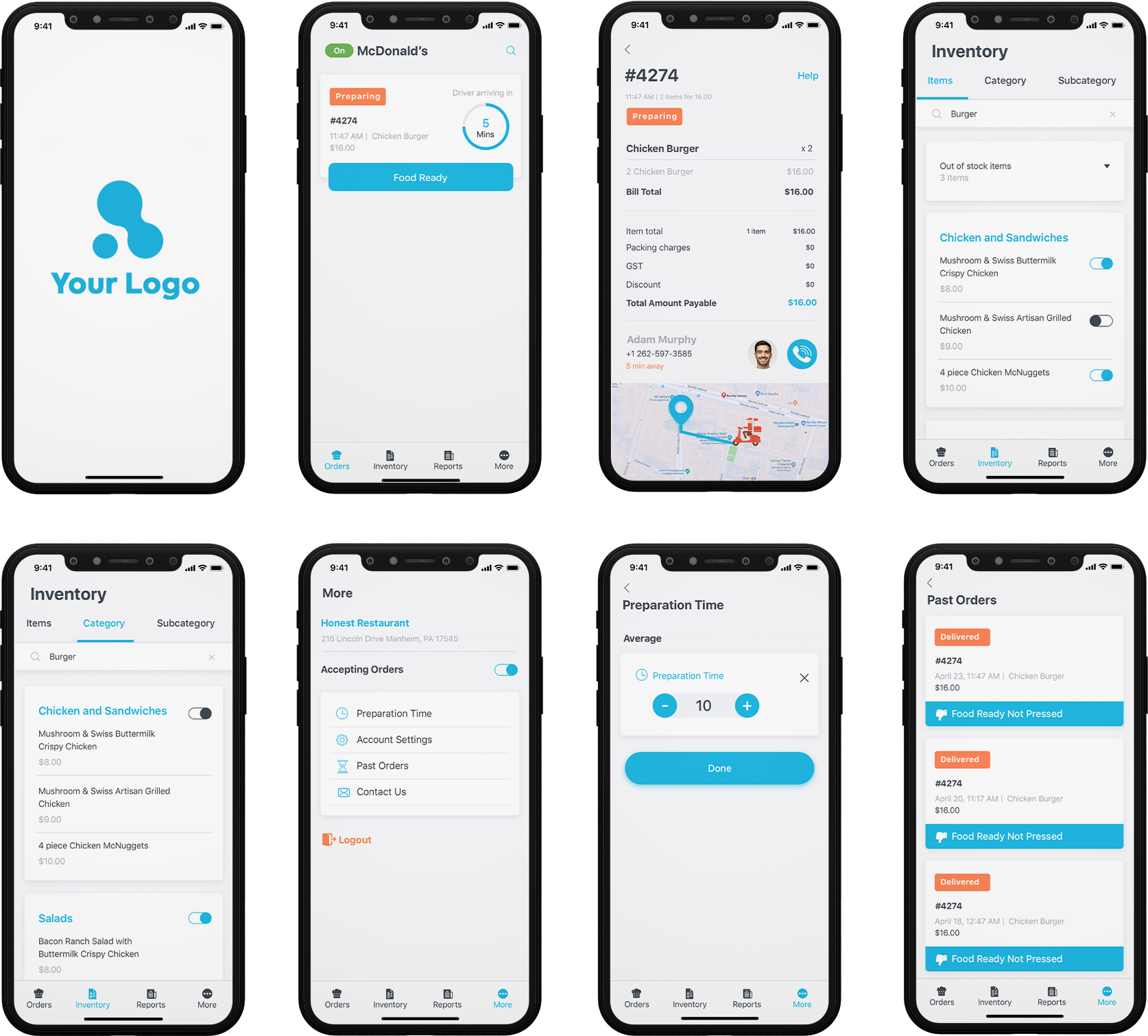 restaurant app design
