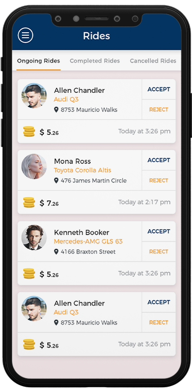 driver app features